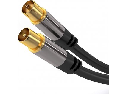 PREMIUMCORD propojovací kabel, anténní, M/F 75Ohm (135dB) 4x stíněný 1,5m