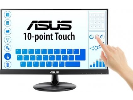 ASUS LCD dotekový display 21.5" VT229H Touch 1920x1080, lesklý, D-SUB, HDMI, 10-point Touch, IPS, Frameless, USB, VESA