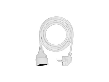 Solight prodlužovací přívod - spojka, 1 zásuvka, 5m, 3 x 1mm2, bílá