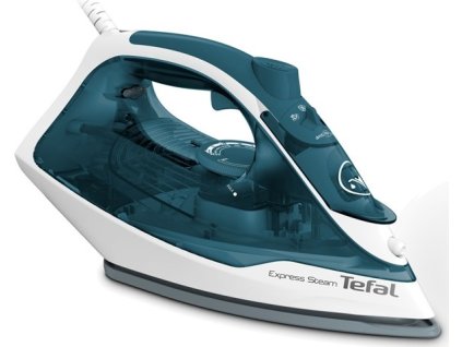 Tefal Express Steam FV2839E0 napařovací žehlička, 2400 W, anti-drip, kropení, bílá / modrá
