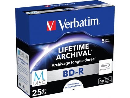 VERBATIM MDisc BD-R(5-pack)Jewel/4x/25GB