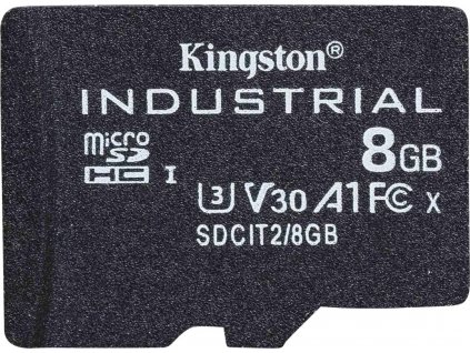 Kingston MicroSDHC karta 8GB Industrial C10 A1 pSLC Card Single Pack