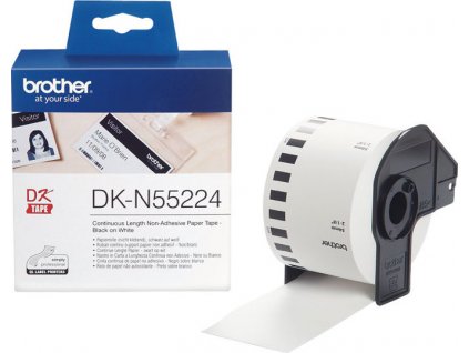 BROTHER DK-N55224 bílá papírová role nelepící s vyšší gramáží (54mm)