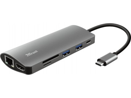 TRUST dokovací stanice DALYX, 7-in-1, USB-C, HDMI, 2x USB 1x USB-C, RJ-45 LAN