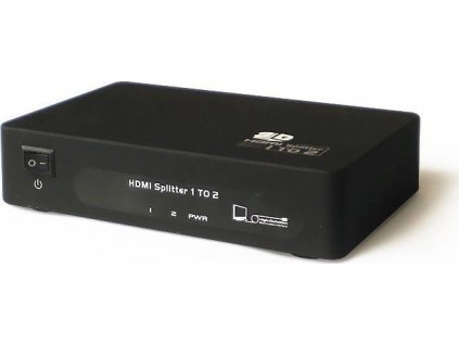 PremiumCord HDMI splitter 1-2 porty kovový s napájením, 4K, FULL HD, 3D