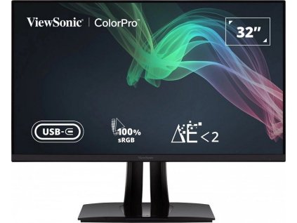 ViewSonic VP3256-4K / 32"/ IPS/ 16:9/ 3840x2160/ 5ms/ 350cd/m2/ DP/ HDMI/ 2xUSB-A/ USB-B / USB-C/ PIVOT/ Repro