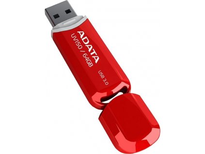 ADATA Flash Disk 64GB UV150, USB 3.1 Dash Drive (R:90/W:20 MB/s) červená