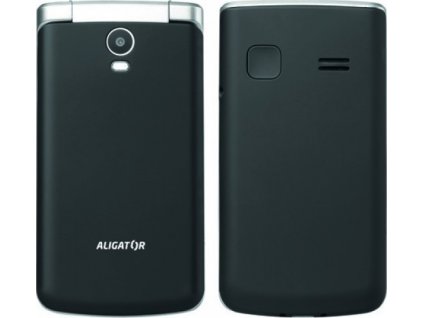 Aligator V710 Senior, Dual SIM, černá-stříbrná + nabíjecí stojánek