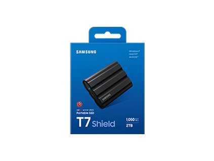 Samsung Externí SSD disk T7 Shield - 2 TB - voděodolný, prachuvzdorný, odolný pádu ze 3m, USB3.2 Gen2,stupen krytí IP65