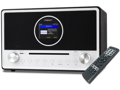 Maxxo internet. rádio CD03 /DAB+ /FM /Wifi /BT /CD přehr. /stereo rep. /dál, ovl /line out /české menu /UPnP,DLNA /budik