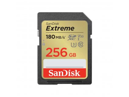 SanDisk SDXC karta 256GB Extreme (190 MB/s Class 10, UHS-I U3 V30)