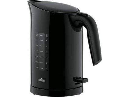 Braun WK 3100 BK PurEase rychlovarná konvice, 2200 W, otočná základna, 1.7 l, automatické vypnutí, černá