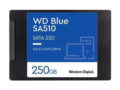 WD BLUE SSD 3D NAND WDS250G3B0A 250GB SA510 SATA/600, (R:555, W:440MB/s), 2.5"