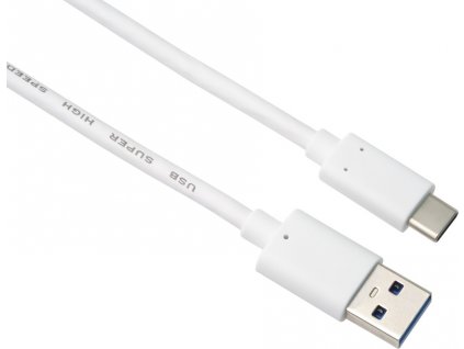 PremiumCord kabel USB-C - USB 3.0 A (USB 3.2 generation 2, 3A, 10Gbit/s) 3m, bílá