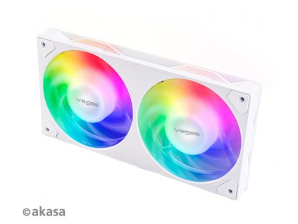 AKASA ventilátor VEGAS A24, duo 12cm ARGB fan, single frame,Anti-Vibration