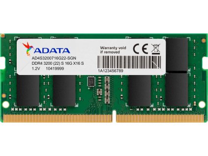 ADATA SODIMM DDR4 16GB 3200MHz 512x8, Premier Single Tray