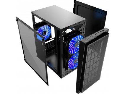 GEMBIRD CCC-FORNAX-950B Gaming design PC case 3x12cm fans blue