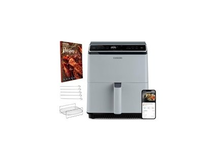 Cosori Dual Blaze 6.4L SMART horkovzdušná  fritéza + 5x špíz a gril. rošt, grey
