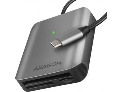 AXAGON CRE-S3C, USB-C 3.2 Gen 1 - SUPERSPEED čtečka karet, 3-slot & lun SD/microSD/CF, podpora UHS-II