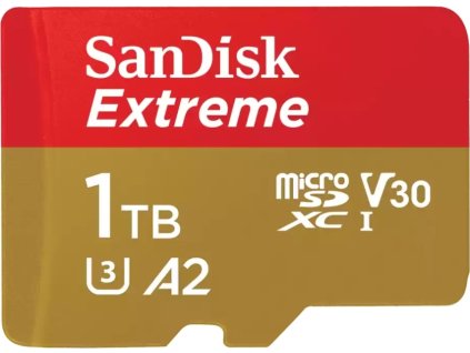 SanDisk micro SDXC karta 1TB Extreme (190 MB/s Class 10, UHS-I U3 V30) + adaptér