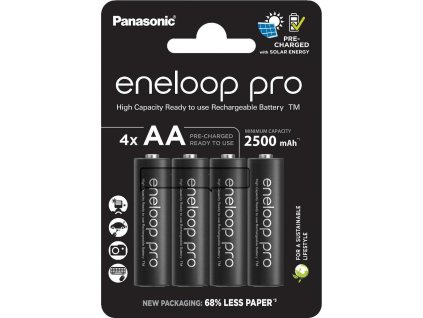 PANASONIC HR6 AA 3HCDE/4BE ENELOOP PRO N, 2500 mAh (Blistr 4ks)