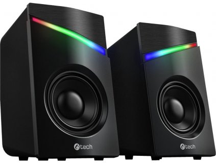 C-TECH Repro SPK-15, 2.0, RGB, černé