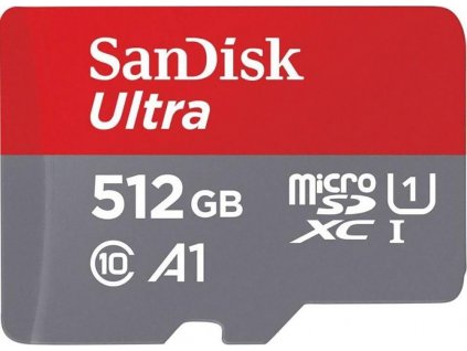 SanDisk MicroSDXC karta 512GB Ultra (150 MB/s, A1 Class 10 UHS-I) + adaptér