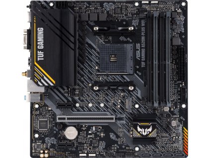 ASUS TUF GAMING A520M-PLUS WIFI, AM4, AMD A520, 4xDDR4, 1xDP, 1xHDMI, VGA, WI-FI, mATX