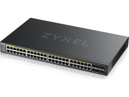 Zyxel GS2220-50HP 50-port L2 Managed Gigabit PoE Switch, 44x gigabit RJ45, 4x gigabit RJ45/SFP, 2x SFP, PoE 375W