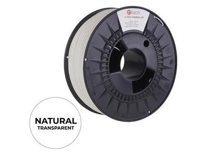 C-TECH Tisková struna (filament) PREMIUM LINE, PLA, natural, 1,75mm, 1kg