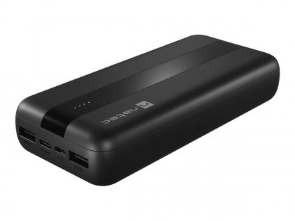 NATEC powerbanka TREVI 20000 mAh 2X USB-A +1X USB-C, černá