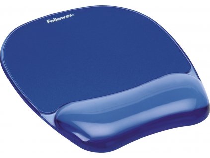 FELLOWES podložka pod myš a zápěstí CRYSTAL gelová modrá