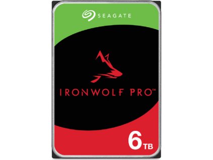 SEAGATE Ironwolf PRO Enterprise NAS HDD 6TB 7200rpm 6Gb/s SATA 256MB cache 8.9cm 3.5inch 24x7 for NAS RAID Rackmount systems BLK