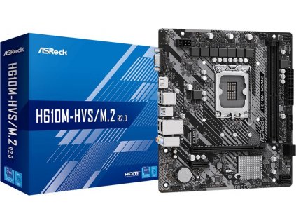 ASRock MB Sc LGA1700 H610M-HVS/M.2 R2.0, Intel H610, 2xDDR4, 1xHDMI, 1xVGA, mATX