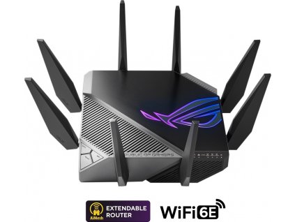 ASUS ROG Rapture GT-AX11000 (AXE11000) WiFi 6E Extendable Gaming Router, 2.5G port, Aimesh, 4G/5G Mobile Tethering