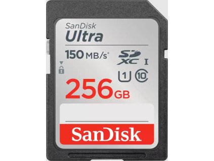 SanDisk Ultra/SDXC/256GB/150MBps/UHS-I U1 / Class 10/Černá