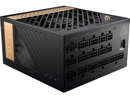 MSI zdroj MEG Ai1300P PCIE5/ 1300W/ ATX3.0/ akt. PFC/ 120mm ventilátor/ plně modulární/ 80PLUS Platinum