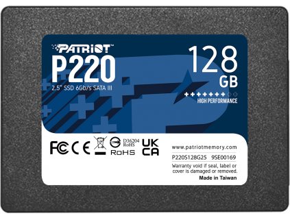 PATRIOT P220 128GB SSD / Interní / 2,5" / SATA 6Gb/s /