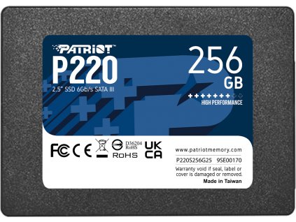 PATRIOT P220 256GB SSD / Interní / 2,5" / SATA 6Gb/s /