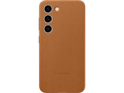 Samsung Kožený zadní kryt pro Samsung Galaxy S23 Camel