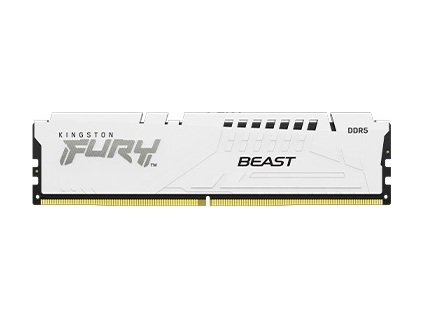 KINGSTON DIMM DDR5 16GB 5600MT/s CL40 FURY Beast Bílá XMP