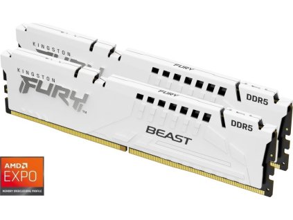 KINGSTON DIMM DDR5 32GB (Kit of 2) 5600MT/s CL36 FURY Beast Bílá EXPO