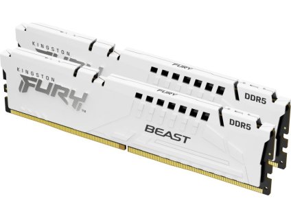 KINGSTON DIMM DDR5 32GB (Kit of 2) 5200MT/s CL40 FURY Beast Bílá XMP