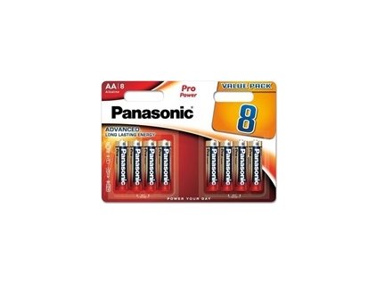 PANASONIC Alkalické baterie Pro Power LR6PPG/8BW AA 1,5V (Blistr 8ks)
