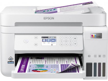 EPSON tiskárna ink EcoTank L6276, 3v1, A4, 1200x4800dpi, 33ppm, USB, Wi-Fi, LAN, bílá, 3 roky záruka po reg.
