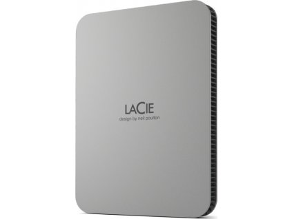 LACIE Mobile Drive HDD USB-C 1TB 2.5inch Moon Silver with USB-C cable