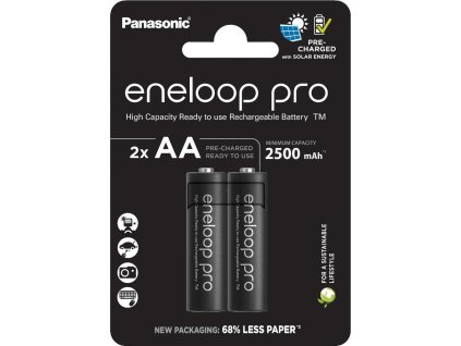 PANASONIC HR6 AA 3HCDE/2BE ENELOOP PRO N, 2500 mAh (Blistr 2ks)