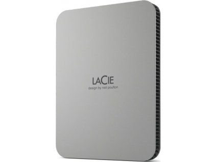 LACIE Mobile Drive HDD USB-C 4TB 2.5inch Moon Silver with USB-C cable
