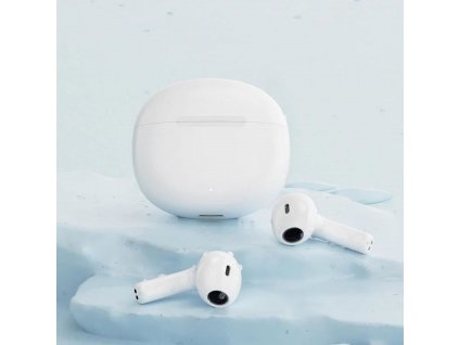 QCY - T20 AilyPods bezdrátová sluchátka s dobíjecím boxem,Bluetooth 5.3,bílá