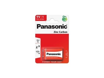 PANASONIC Zinkouhlíkové baterie Zinc Carbon 6F22RZ/1BP 9V (1 ks)